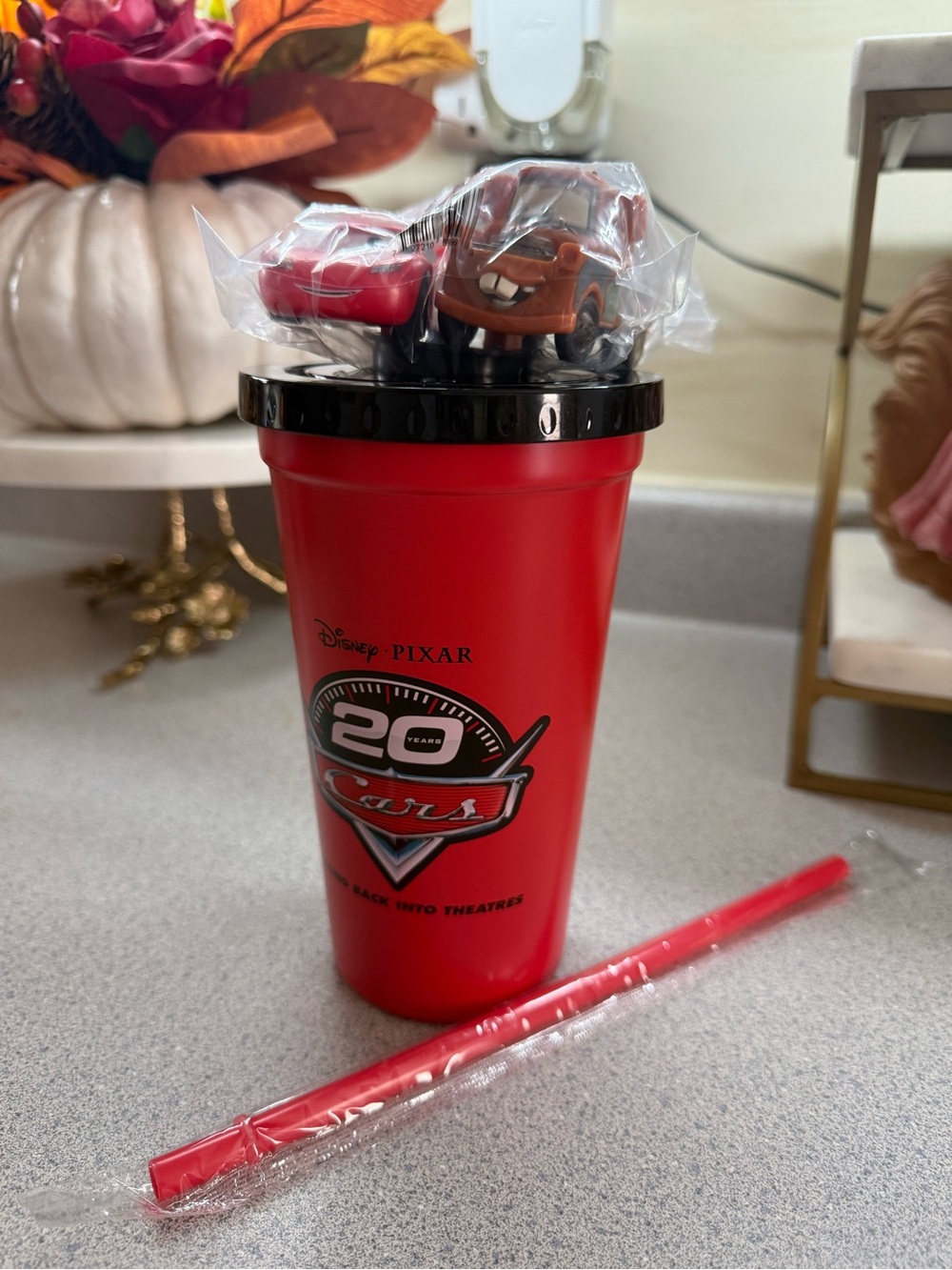 Disney Pixar Cars 20th Anniversary Cup with Topper